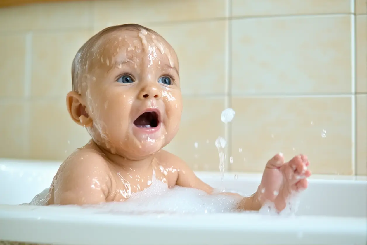 Votre bébé a peur du bain : les bonnes astuces pour le rassurer